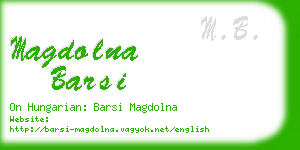 magdolna barsi business card
